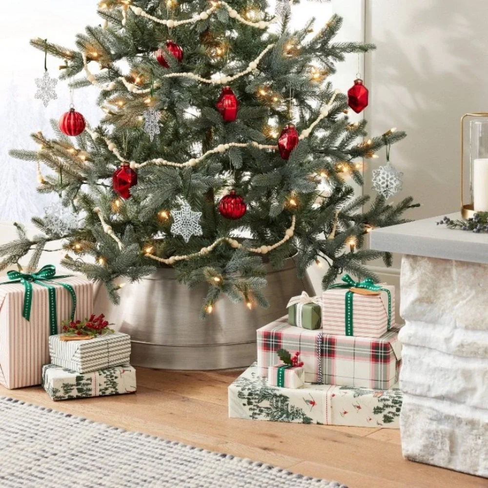 Hearth & Hand with Magnolia 12' Natural Wood Bead Garland Christmas